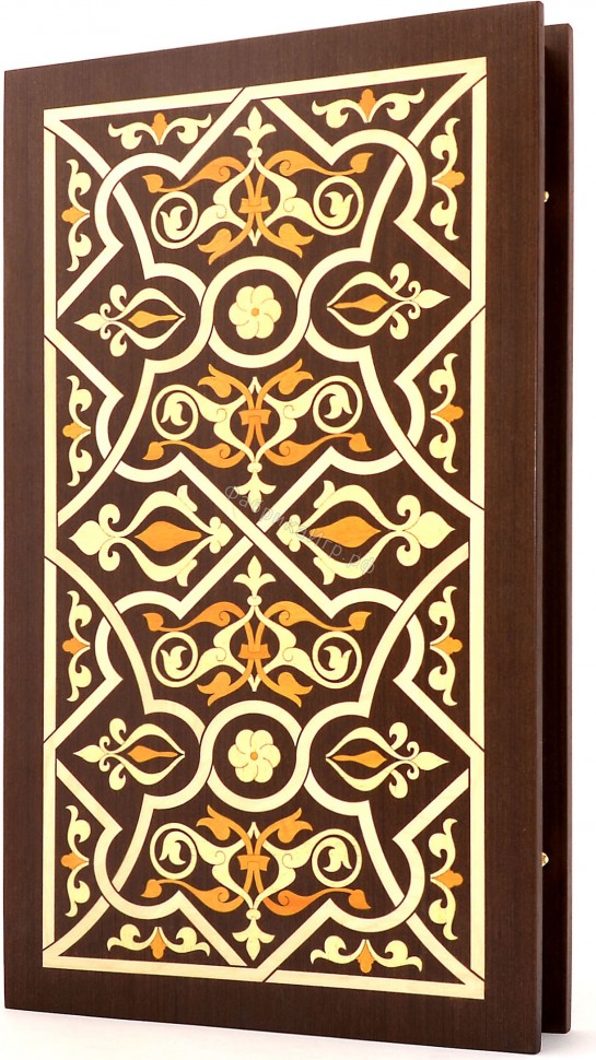 Деревянные нарды "Орнамент" венге маркетри (52x61см)