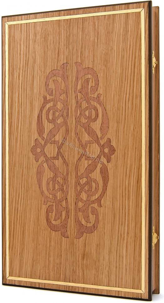 Деревянные нарды "Венец" дуб маркетри (50x57см)