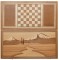 Деревянные нарды + шашки &quot;Долина Арарата&quot; мастер Арташ Зейналян (60x60см)
